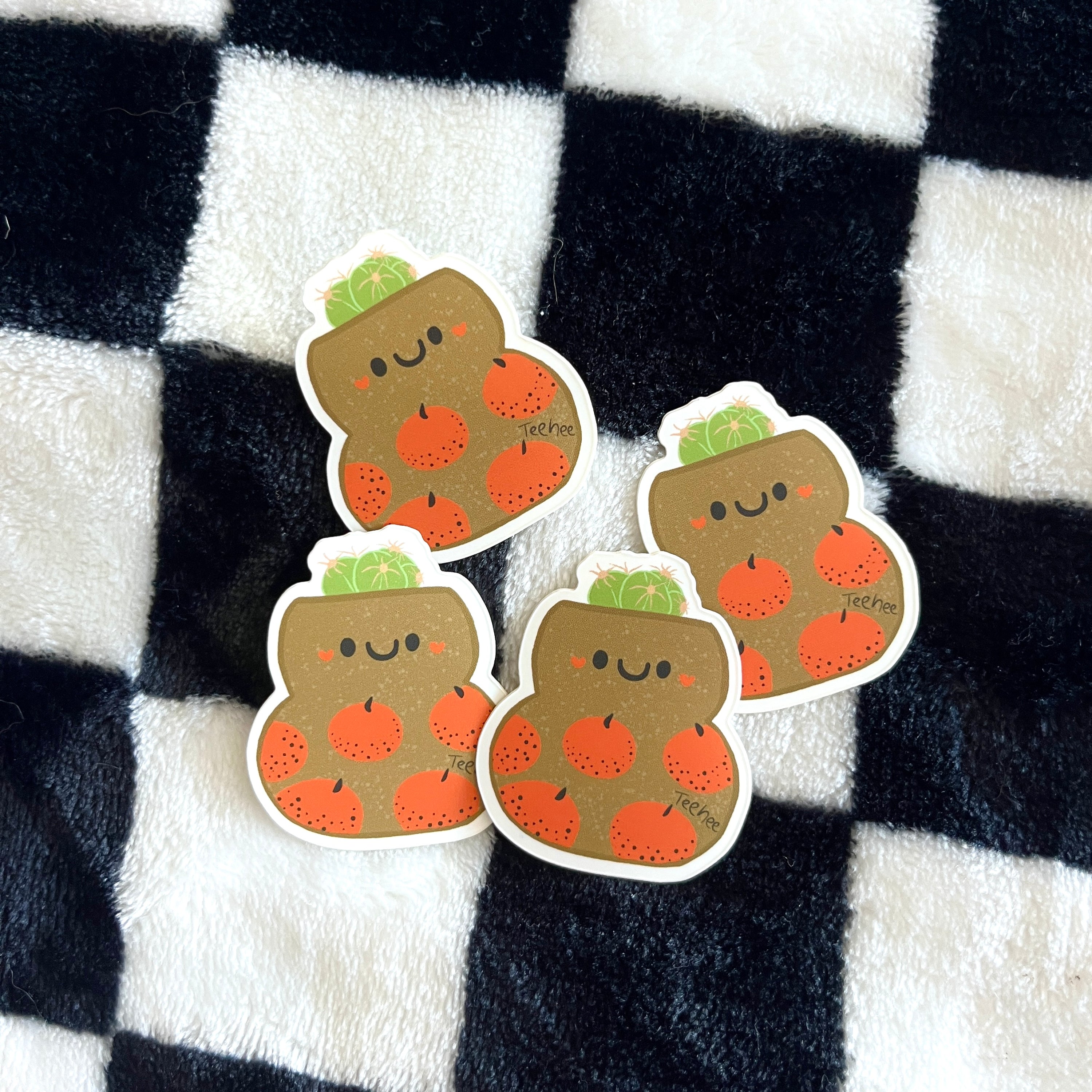 Orangey Little Forest Planter Sticker
