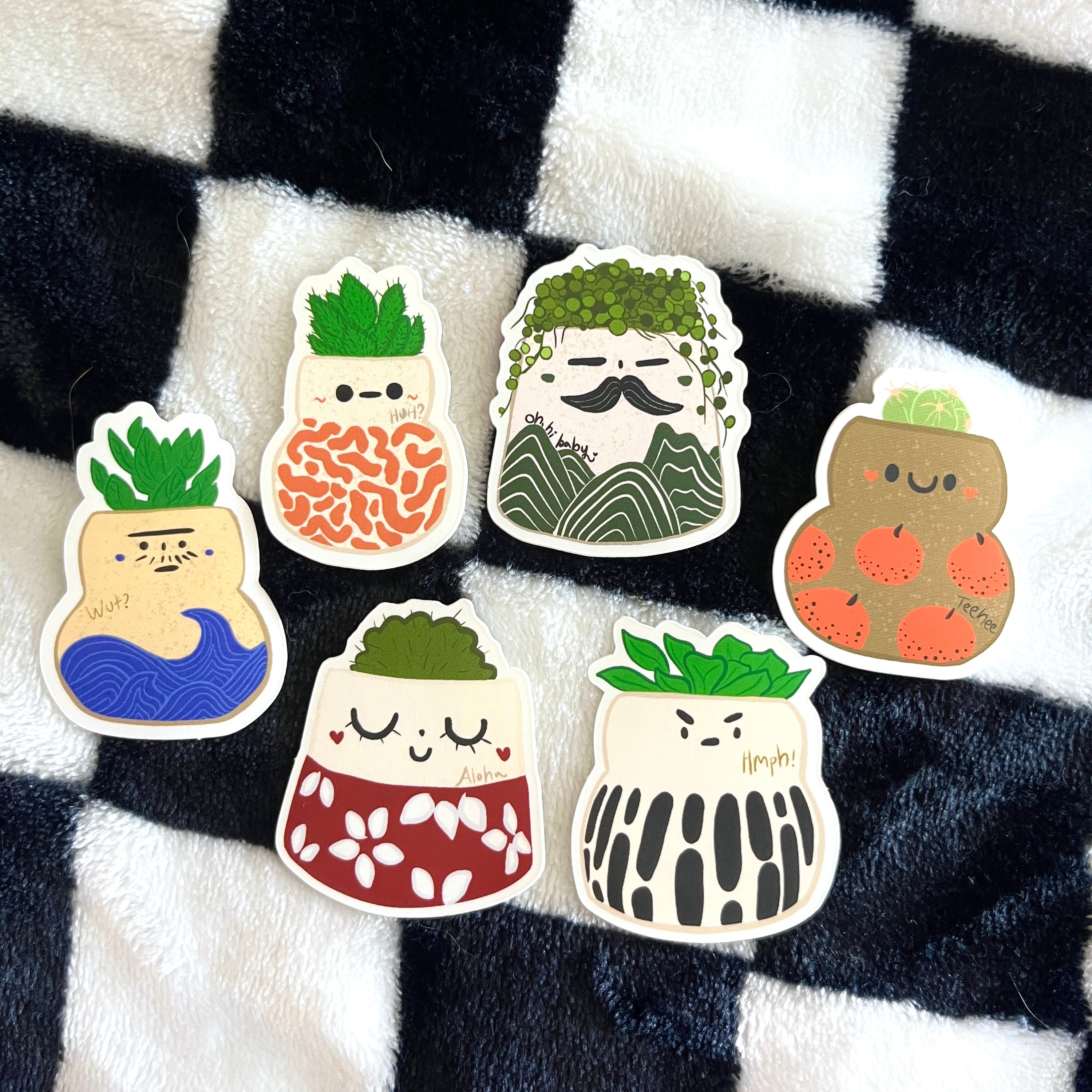 Orangey Little Forest Planter Sticker