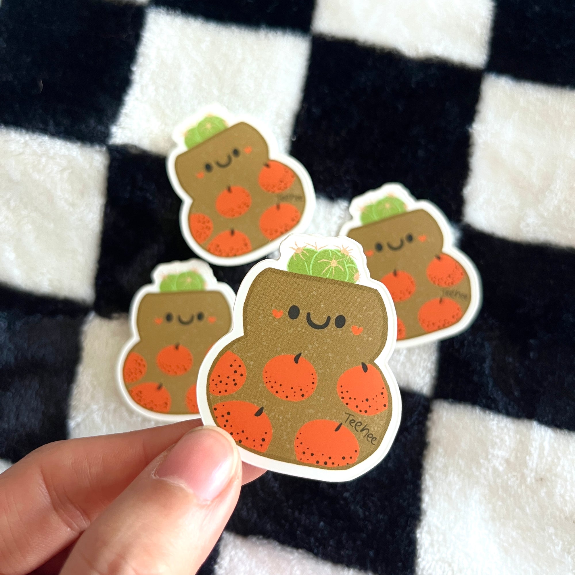 Orangey Little Forest Planter Sticker