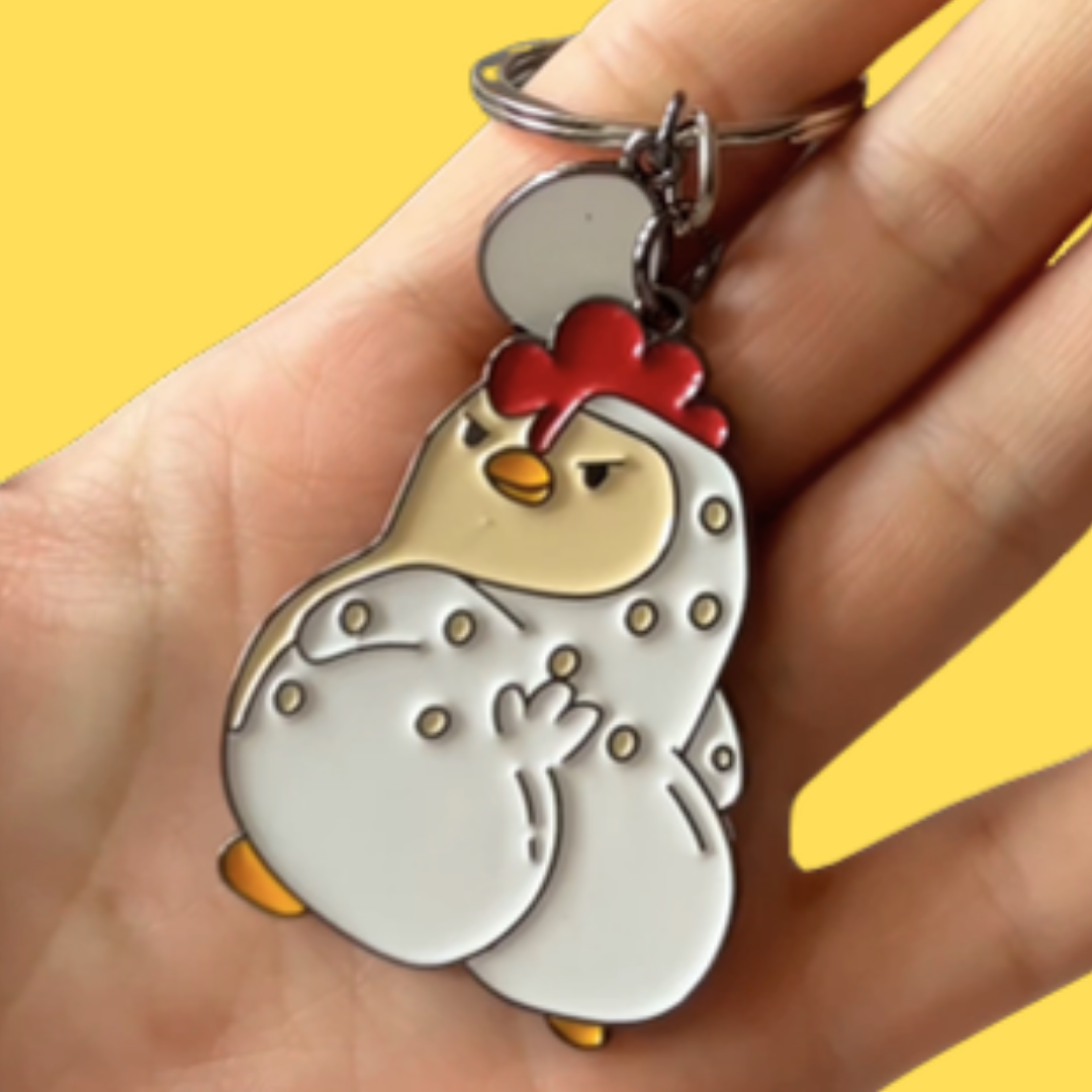 Sassy Chicken Keychain