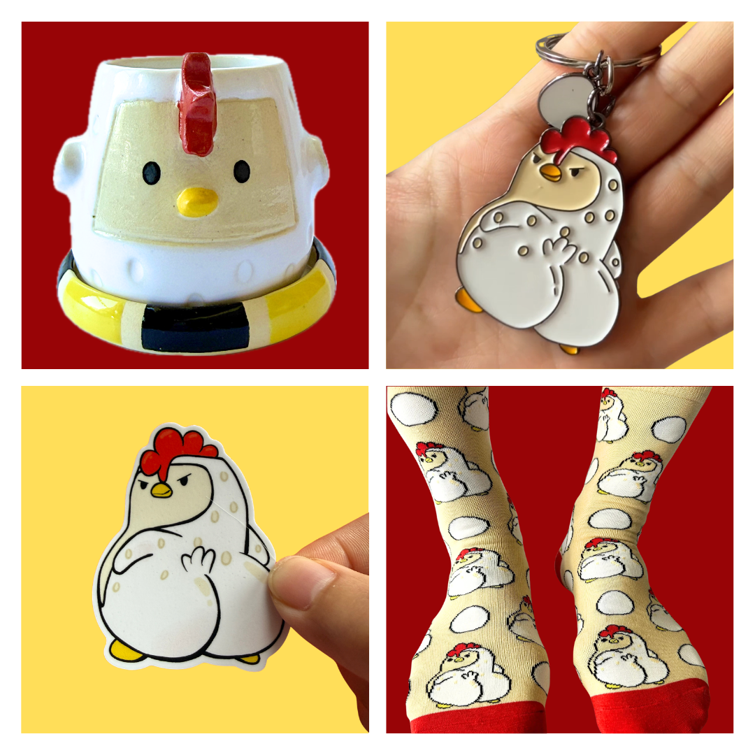 (PREORDER) Sassy Chicken Bundle - Mini Cup + Tray