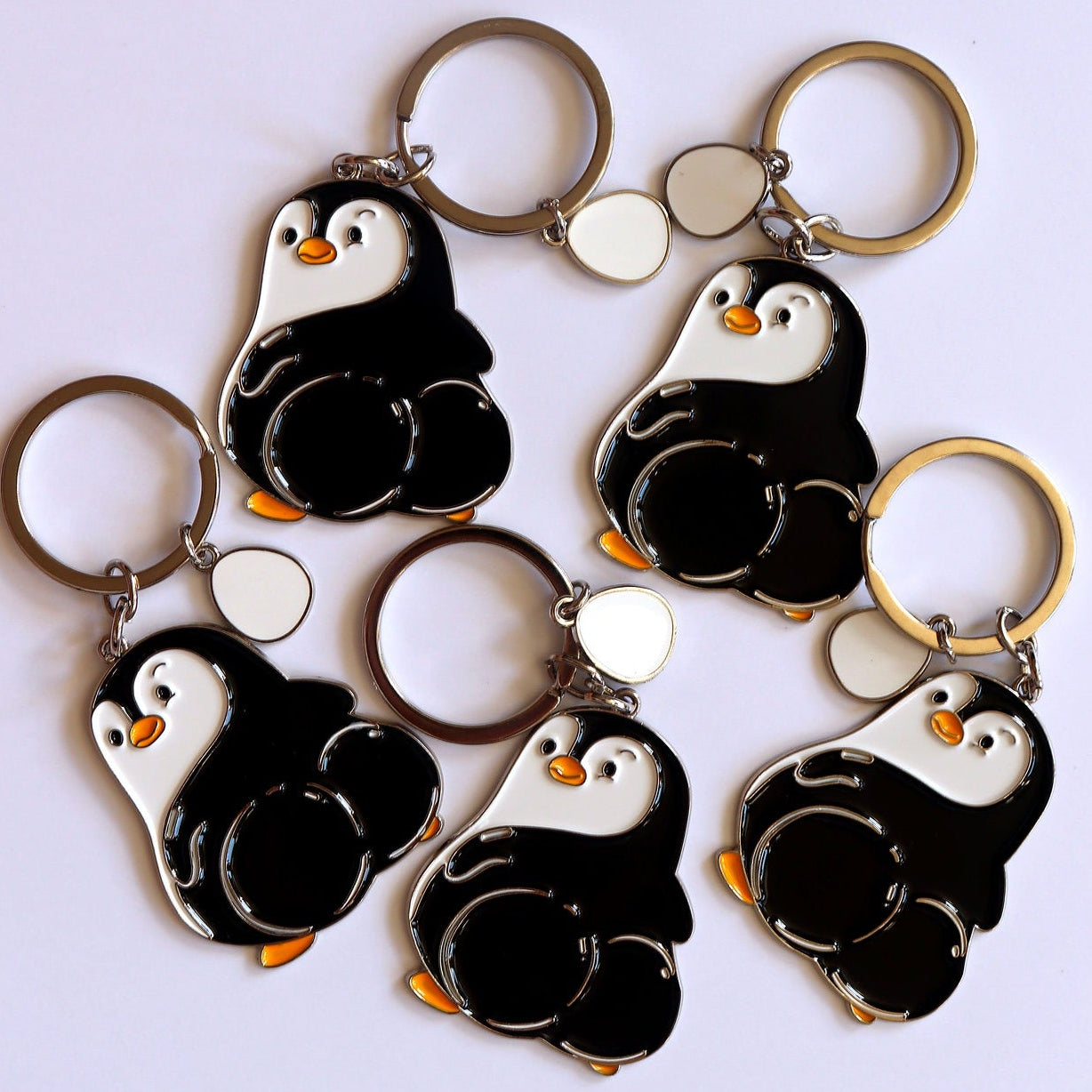 Mischievous Penguin Keychain