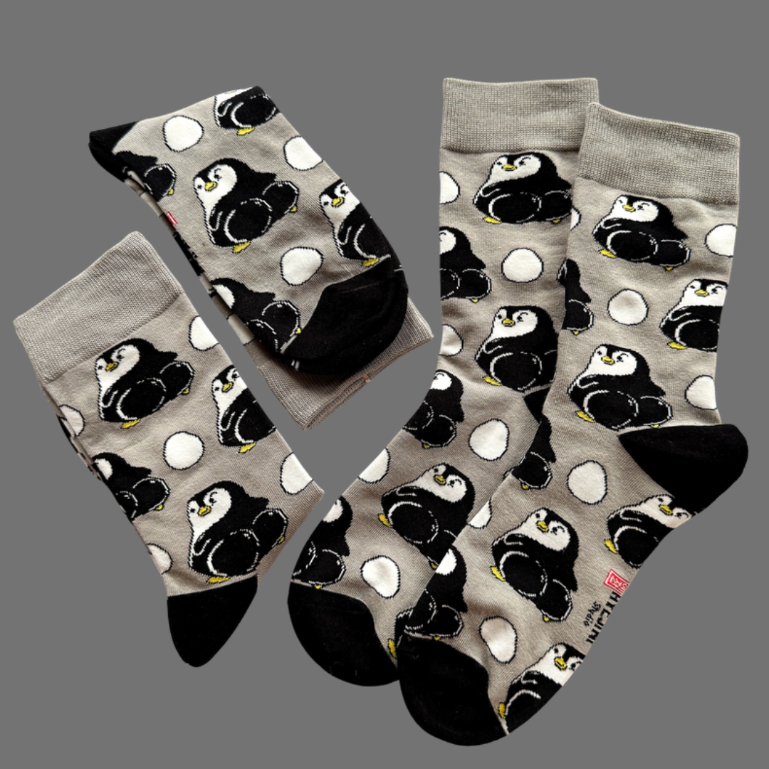 Mischievous Penguin Socks, pair