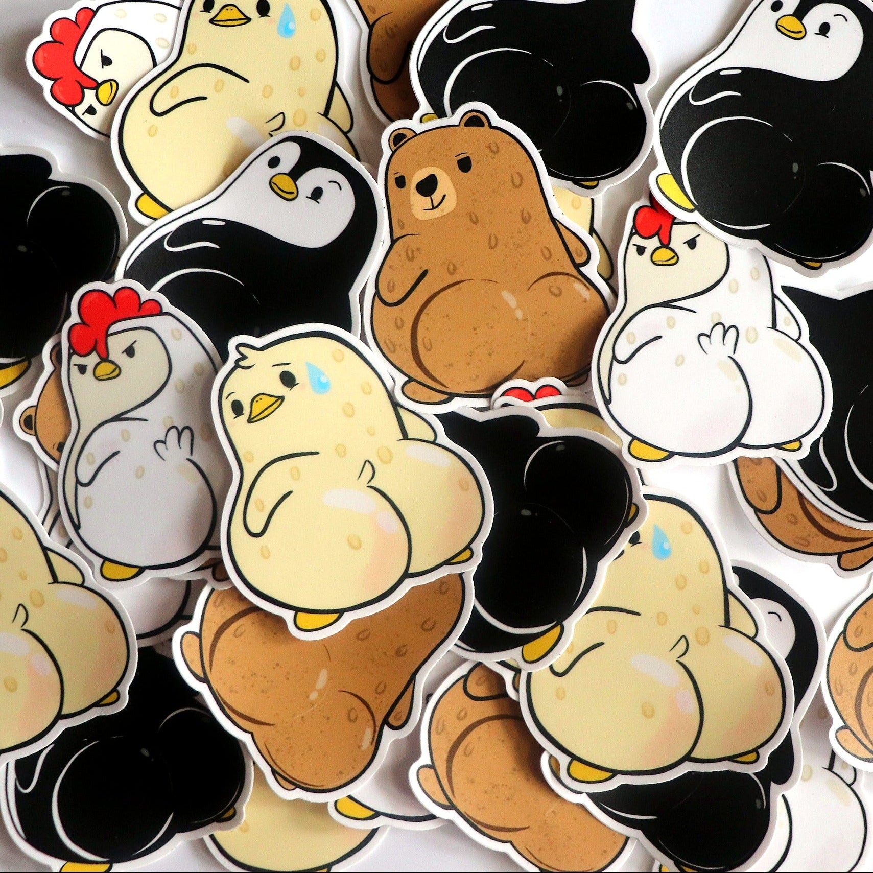 Mischievous Penguin Sticker